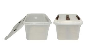 Контейнер для хранения продуктов MGprof прямоуг. с ручкой, с коричневым зажимом 300*230 мм.8 л. артикул 1720 к