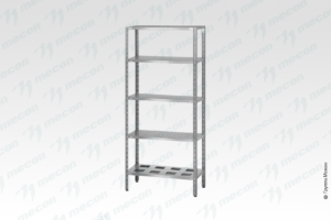 Стеллаж полочный СПЛ - 1500*600*1600 "Norma" (стойки цинк; полка перфорация 5 шт. нерж.)