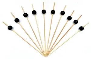 Шпажки Пика "Жемчуг черный", 9 см, бамбук, 100 шт