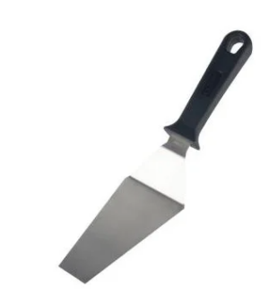 Лопатка кондитерская Катунь КТ-ПФ-ЛК-04 изогнутая, нерж/пласт артикул КТ-ПФ-ЛК-04