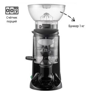 Кофемолка Cunill TRANQUILO II ABS black + counter +1 kg hopper (M1102+counter+1Kg)