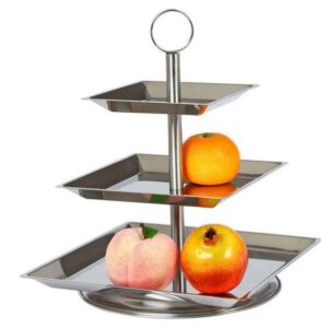 Этажерка MGSteel 3-х ярусная 16,5х16,5 см, 21,5х21,5 см, 28х28 см нерж. квадрат артикул CST5