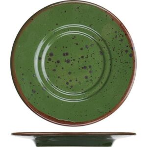 Блюдце Борисовская Керамика «Пунто Верде», D15см, фарфор артикул ФРФ88801452