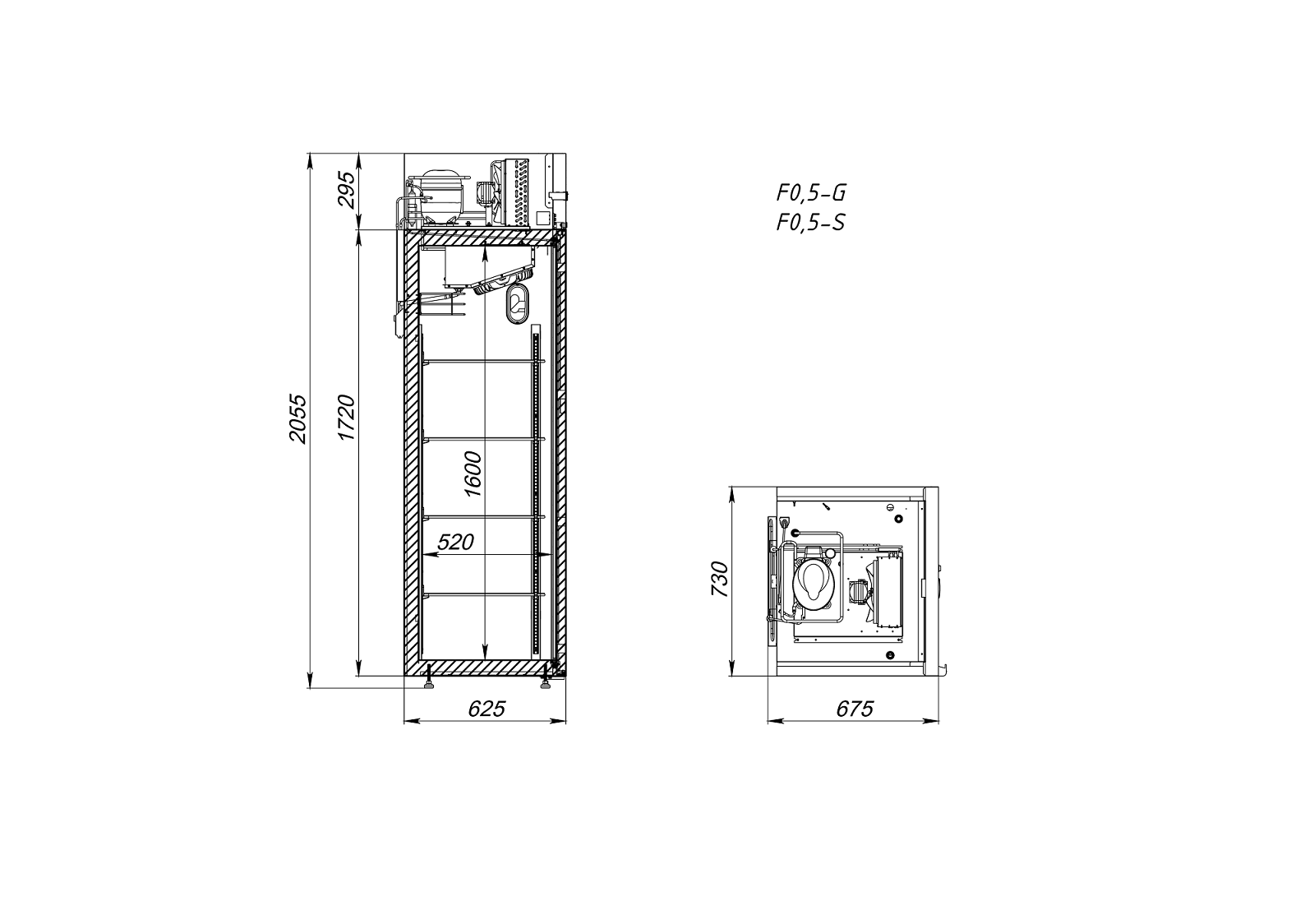 Холодильный шкаф Аркто F0.5-S