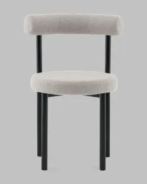 Стул обеденный Флорео букле светло-серый