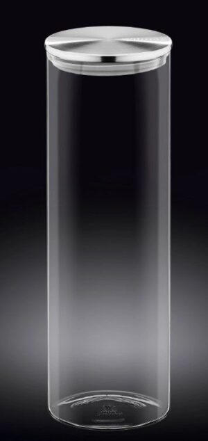 Банка для сыпучих продуктов Wilmax металлическая крышка 2000 мл, H 305 мм, D 100 мм артикул WL-888520/A