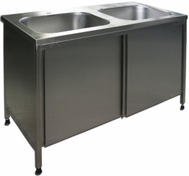 Ванна-тумба Финист ВМТкцс-1 (1200х600х850) двери-купе, цельнотянутая мойка