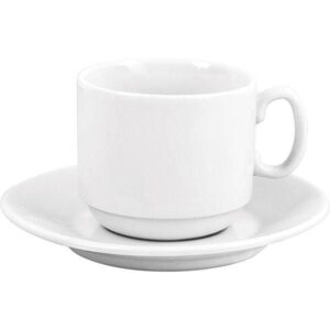 Кофейная пара Добрушский фарфоровый завод «Мокко»; 100мл; D60/113, H60, L78мм, фарфор, белый артикул 6C1627