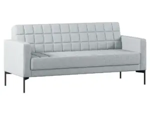 Диван с подлокотниками трехместный Shoko рогожка серая