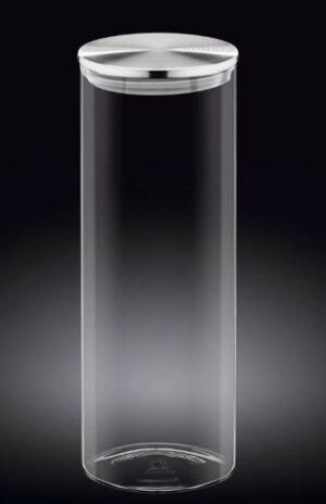 Банка для сыпучих продуктов Wilmax металлическая крышка 1800 мл, H 275 мм, D 100 мм артикул WL-888519/A
