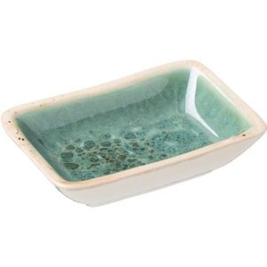 Соусник Борисовская Керамика «Эрбосо Реативо»; 50мл; H25, L95, B70мм. фарфор; бирюзовый, бежевый артикул ФРФ88806275