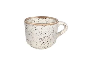 Чашка Борисовская Керамика «Пунто Бьянко»; 350мл; H75, B95мм, фарфор, белый, черный артикул ФРФ88808751