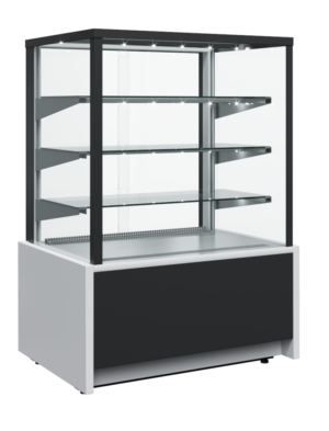 Витрина кондитерская Carboma Cube KC70 VM 0,9-1 LIGHT 9006-9005 (ВХСв-0,9д ТЕХНО)