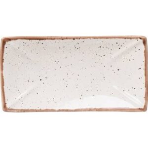 Блюдо для суши Борисовская Керамика «Пунто Бьянко»; L27, B14см, фарфор; белый, черный артикул ФРФ88807651