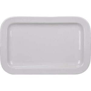 Блюдо Дулево прямоугольное; H24, L34,5, B16,5см, фарфор, белый артикул 00315