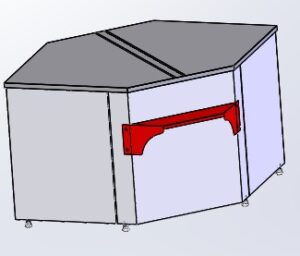 Расчетный стол для витрин Ариада Ариэль ВС3 (внутренний угол)