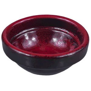 Соусник Борисовская Керамика «Млечный путь красный»; 30мл; D60, H25мм, фарфор; красный, черный артикул ФРФ88801860