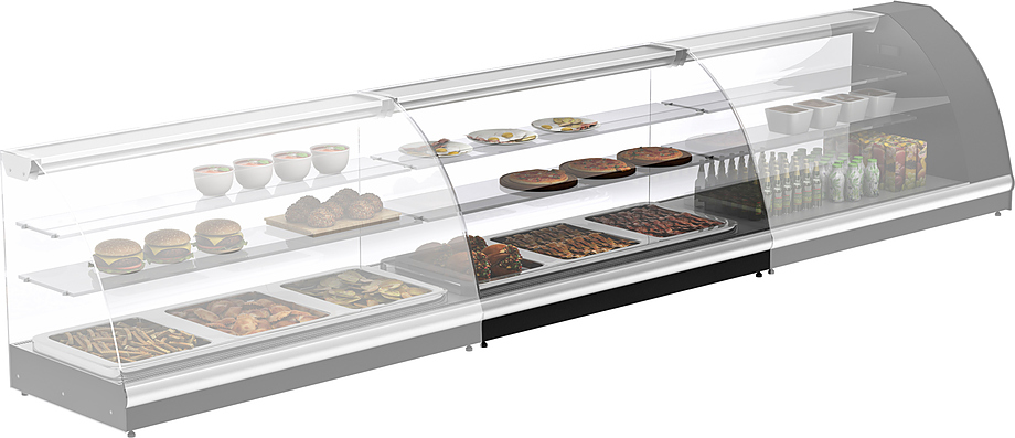 Витрина нейтральная Carboma A57 N 1,2-1 (1,2 Арго XL) (цвет по схеме)