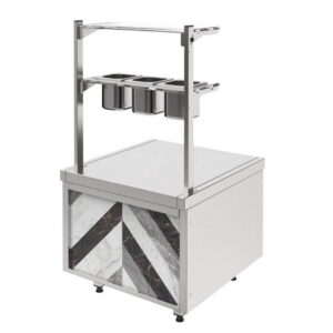 Прилавок диспенсер для столовых приборов Refettorio City RCD10A нейтральный 600x700x1305(580) мм