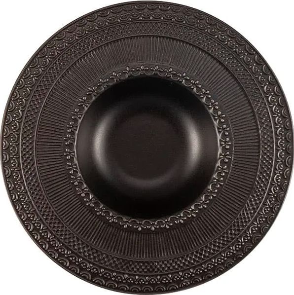 Тарелка для пасты Le CoQ Skalistos 200 мл, D 230 мм, H 40 мм, черный артикул LSKA034NE006230