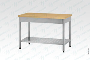 Стол кондитерский СПРп - 1500*700*860 "Profi Ral", бук/40 (полка перфорация)