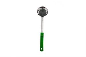 Половник MGSteel нерж. плоское дно с пластик. ручкой зелён. l ручки 270 мм. d 86 мм. 120 мл. артикул FPS4