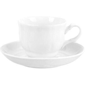 Чайная пара Добрушский фарфоровый завод «Кирмаш»; 250мл; фарфор, белый артикул 7C0181