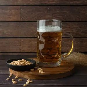 Кружка пивная 1 литр.стекло P.L.