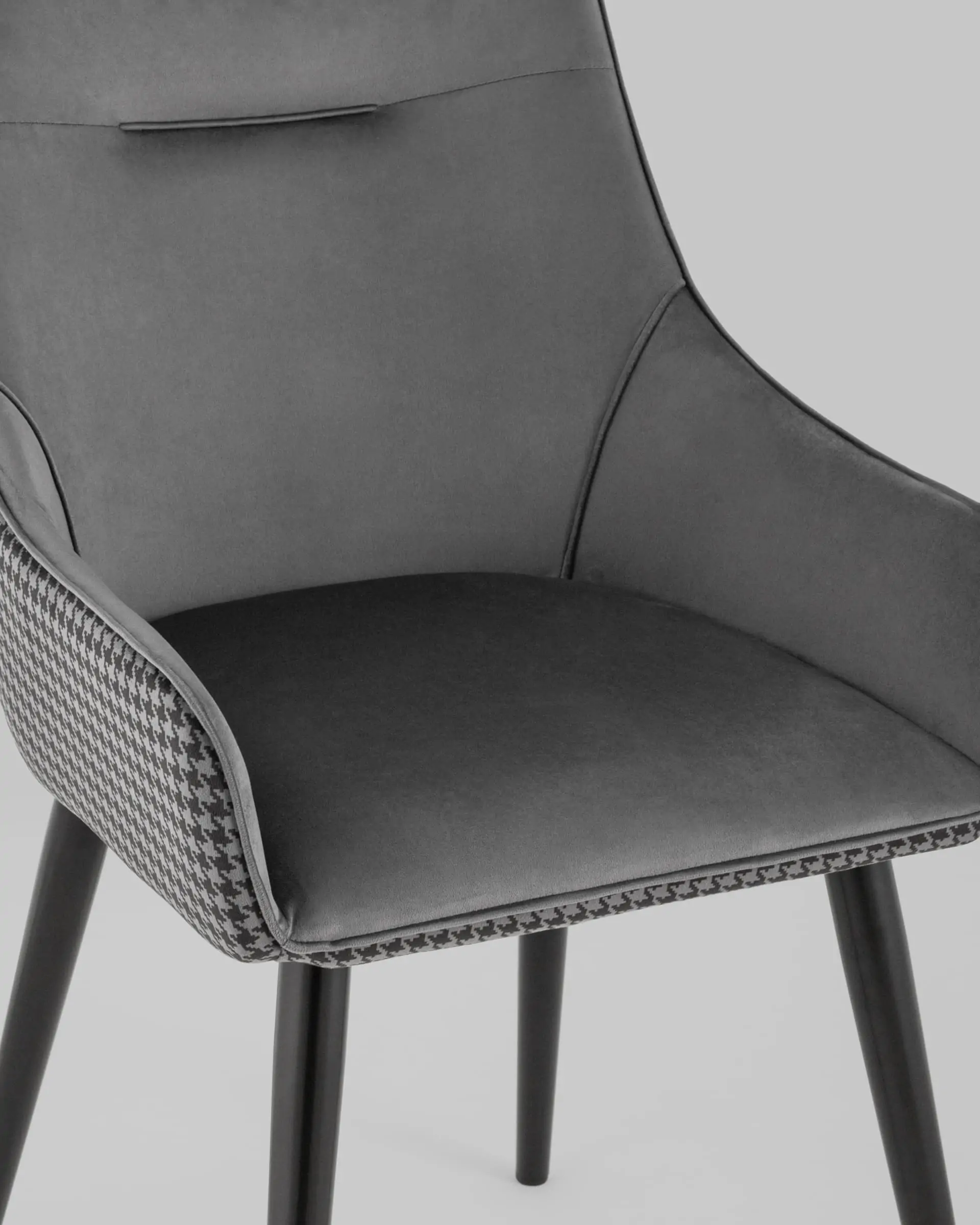 Стул Джоан велюр серый гусиная лапка 2 шт