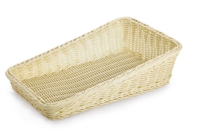 Корзина плетеная Клен бежевая L 450 мм, B 300 мм, H 115 мм артикул кт286