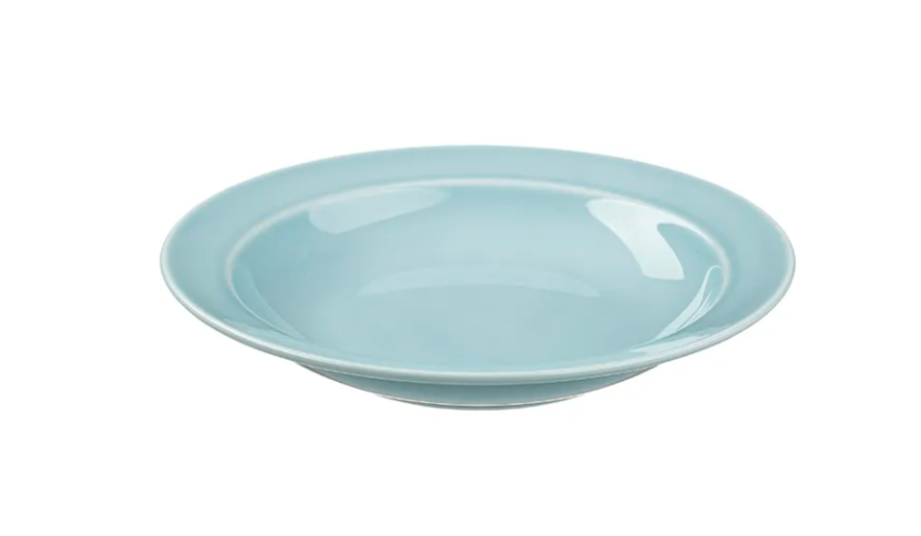 Тарелка глубокая Башкирский фарфор Акварель Принц 400 мл, D 225 мм, H 39 мм, голубой артикул ИТГ 03.225.А.С - Г