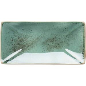 Блюдо для суши Борисовская Керамика «Эрбосо Реативо»; L27, B14см, фарфор; бирюзовый, бежевый артикул ФРФ88807675