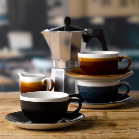 Чашка кофейная CHURCHILL Monochrome Sapphire Blue 340 мл, D 110 мм, H 65 мм артикул MOBLCB281