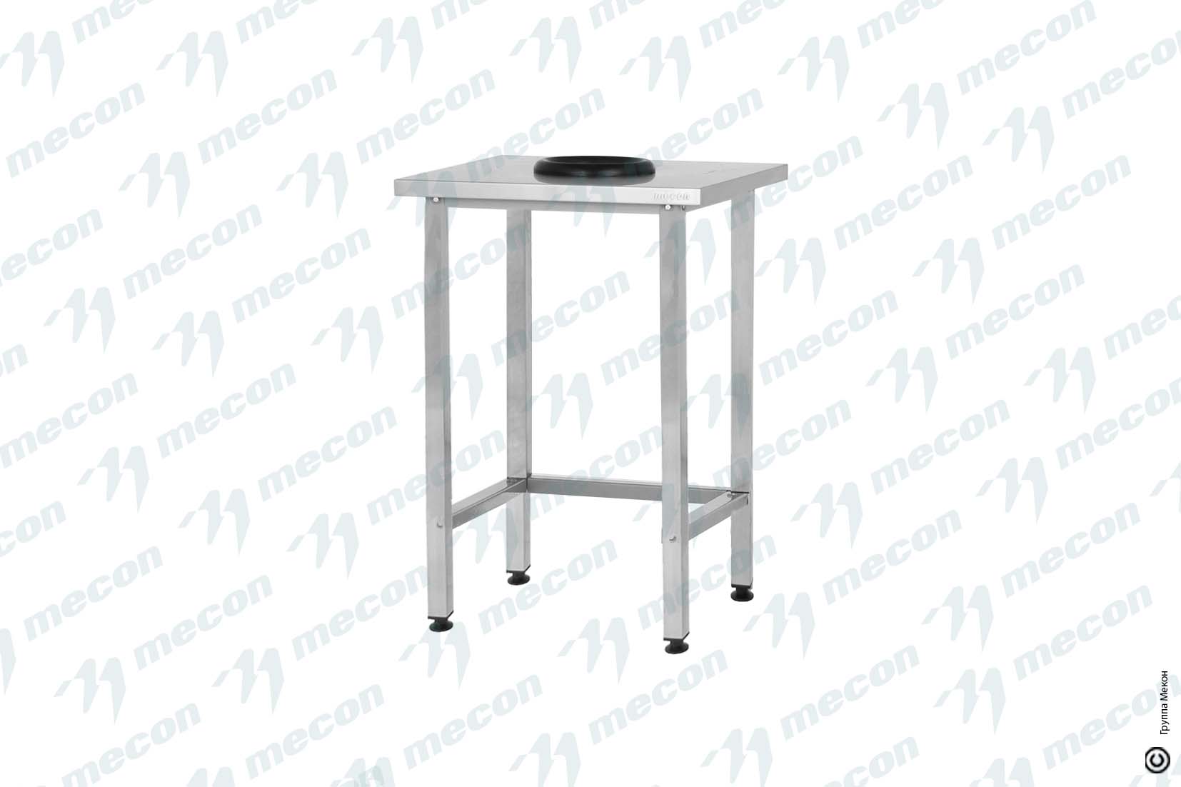 Стол производственный СПРн - 1500*800*860 "Norma Inox", сбор отходов, борт (полка-обвязка; ножка профильная, тр. 40*40)