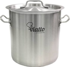 Кастрюля Viatto нерж с тройным дном 250х250 мм объём 12 л артикул 101302