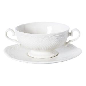 Бульонница Noble Aristocrat White 280 мл, D 118 мм, H 60 мм артикул 313602/313010