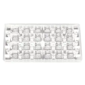 Форма для шоколада на магнитах "Квадрат Love" 24 ячейки 25*25*15 мм, поликарбонат, P.L. Proff Cuisin