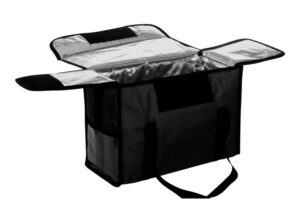 Термосумка для обедов Клен 450х200х300 фольгированная черная
