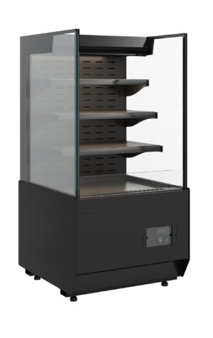 Витрина холодильная Carboma Cube 2 KC70 VM 0,6-2 STANDARD открытая, горка ПРЯМАЯ БОКОВИНА (версия 2.0) (9005)