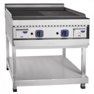 Поверхность жарочная газовая Abat ГАКО-90/1П-С-00 1/2 поверхности гладкая - 1/2 поверхности рифленая (900 серия)