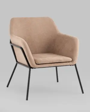 Кресло Шелфорд New бежевый на металлическом каркасе