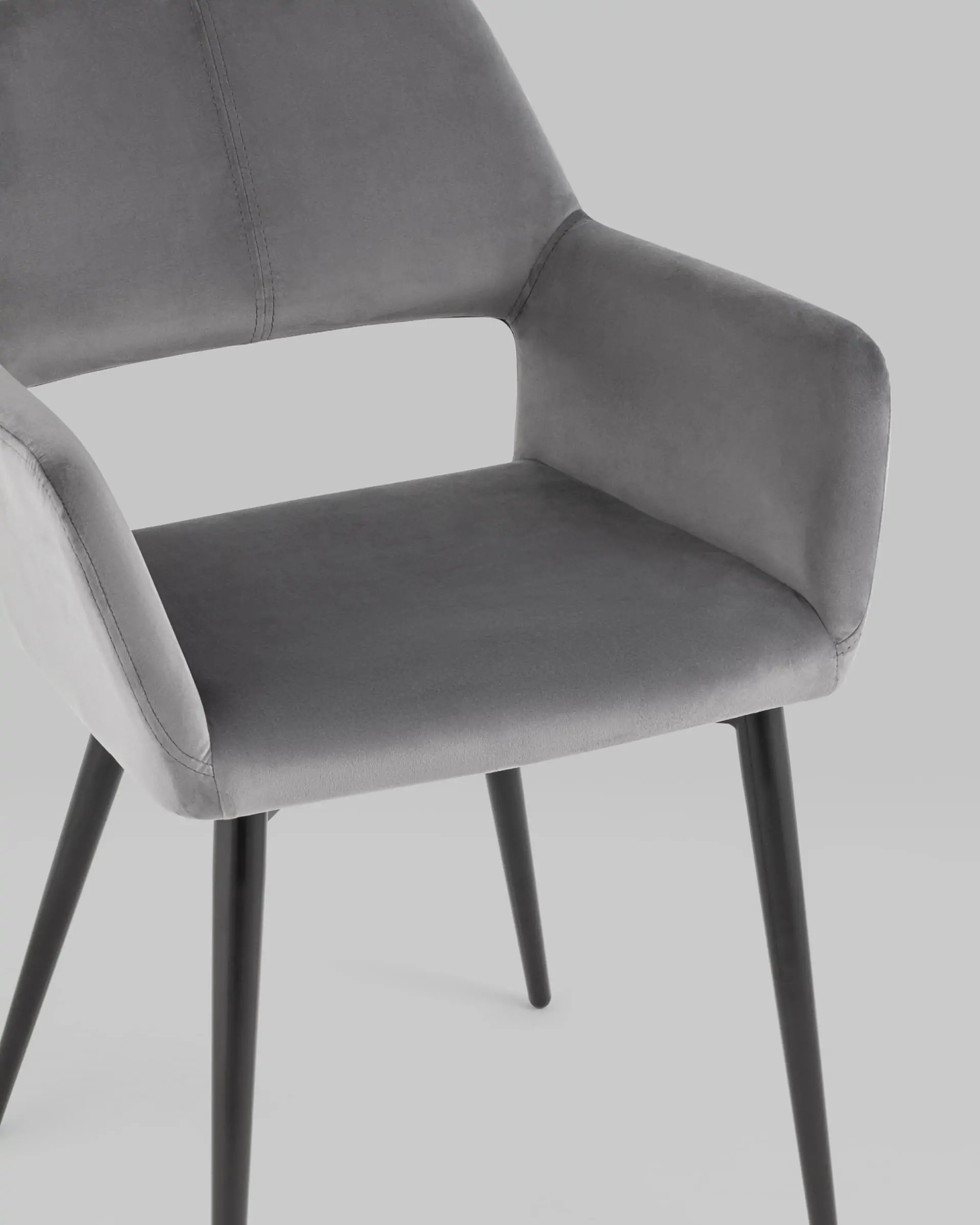 Стул Денди велюр серый 2 шт