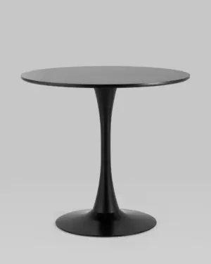 Стол Tulip D80 черный круглый на одной ножке