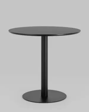 Стол обеденный Толедо D80 черный на одной ножке