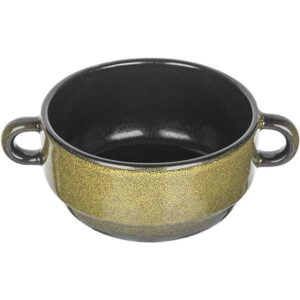 Бульонница Борисовская Керамика «Млечный путь салатовый»; 300мл; D115, H55мм, фарфор; салатовый, черный артикул ФРФ88801363