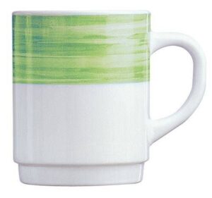 Кружка Arcoroc Brush 250 мл зеленый край /1/36/ артикул 54734