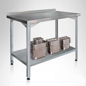 Стол производственный Финист СПЛ (2200х800х850) борт, полка сплошная оцинк.сталь