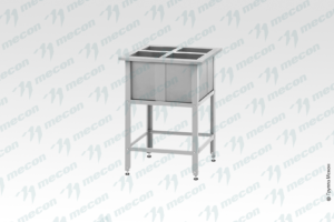 Ванна моечная для обработки яиц ВМСн - 530*530*860 "Norma Inox", 4 м/о 190*200*300 (ножка угловая)