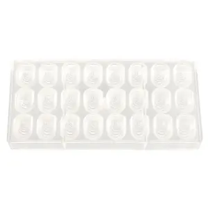 Пластиковая форма "Овал с узором" 24 ячейки 35*21*16 мм, P.L. Proff Cuisine