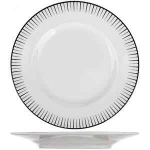 Тарелка мелкая Chef&Sommelier Ginseng Black & Grey фарфор, белый, черный, D 175, H 22 мм артикул S3203